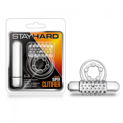 Stay Hard Vibrating Super Clitifier-Clear