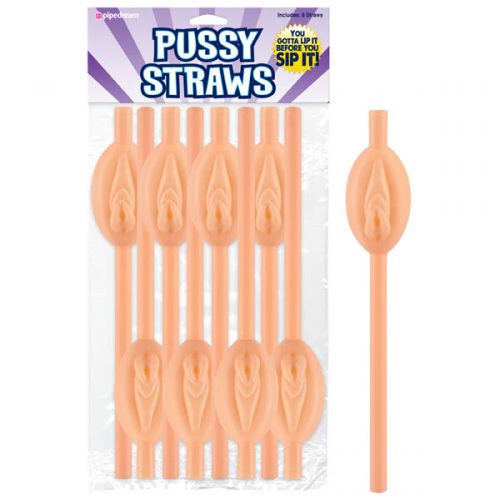 Pussy Straws - Novelty Straws - 8 Pk