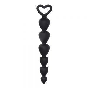 Shots Silicone Anal Beads-Black