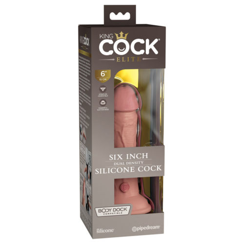 King Cock Elite 6in Dual Density Cock - Flesh