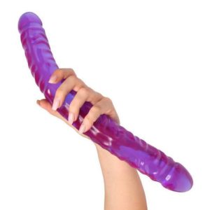 Crystal Jellies 18in Double Dong-Purple