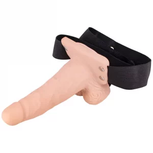 6in Vibration Hollow Strap-On-Flesh