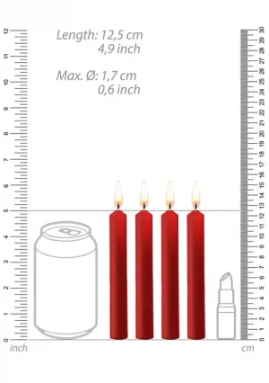OUCH! Teasing Wax Candles-Red 4-Pack