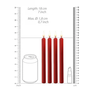 OUCH! Teasing Wax Candles Large-Red 4-Pack