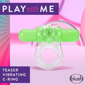 Play With Me Teaser Vibrating C-Ring-Green