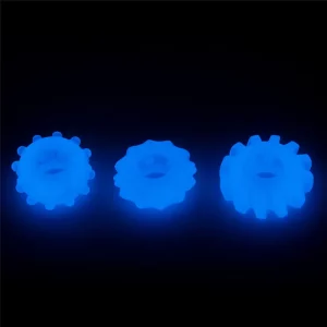 Lumino Play Penis Rings Blue-3 Pack