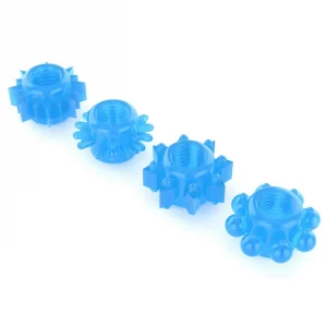 Lumino Play Penis Rings Blue-4 Pack