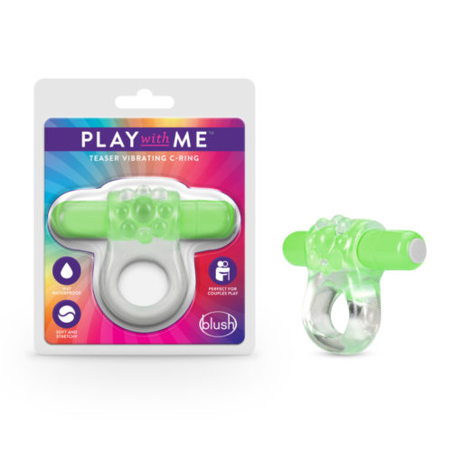 Play With Me Teaser Vibrating C-Ring-Green