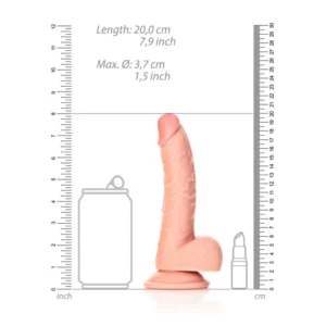 REALROCK Realistic Curved Dildo 15.5 cm-Flesh