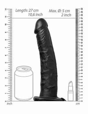 REALROCK Hollow Strap-on - 20.5 cm Black