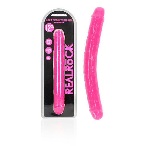 REALROCK 12in Double Dong Glow-Pink