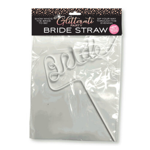 Glitterati - Bride Straw White