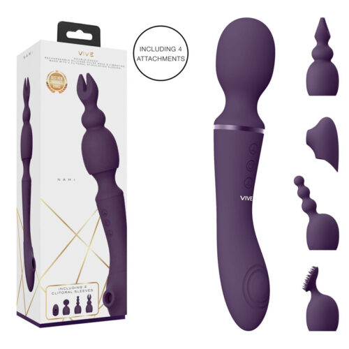 Vive NAMI Pulse-Wave Double-Ended Wand-Purple