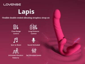 Lovense Lapis App Controlled Vibrating Strapless Strap-On