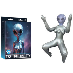 To Infinity-Silver Inflatable Squatting Alien Love Doll