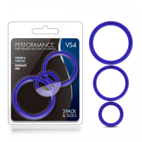 Performance VS4 Pure Premium Silicone Cockrings Purple