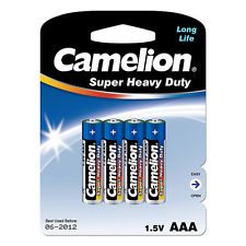 AAA Camelion Super Heavy Duty Battery 4 Pack