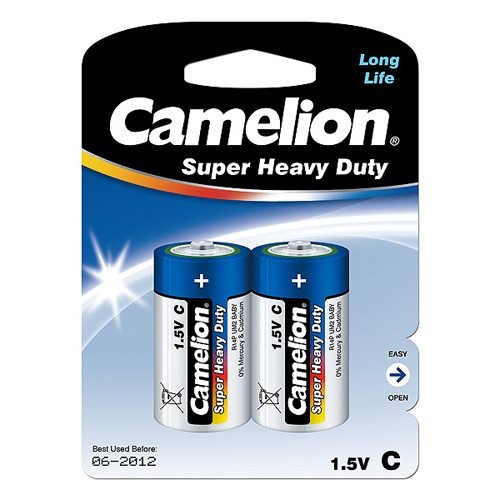 C Super Heavy Duty Batteries 2 Pack Camelion