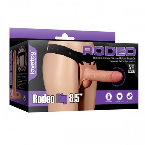 Rodeo Big 8.5in Hollow Flesh Strap On