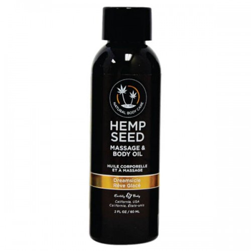 Hemp Seed Massage & Body Oil-Tangerine & Plum- 59 ml Bottle