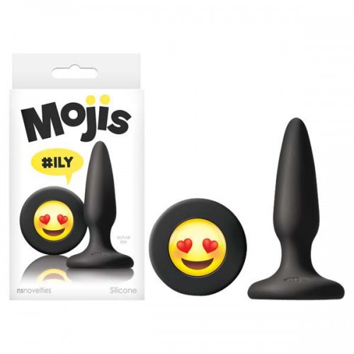 Moji's #ILY Tapered Silicone Butt Plug Black