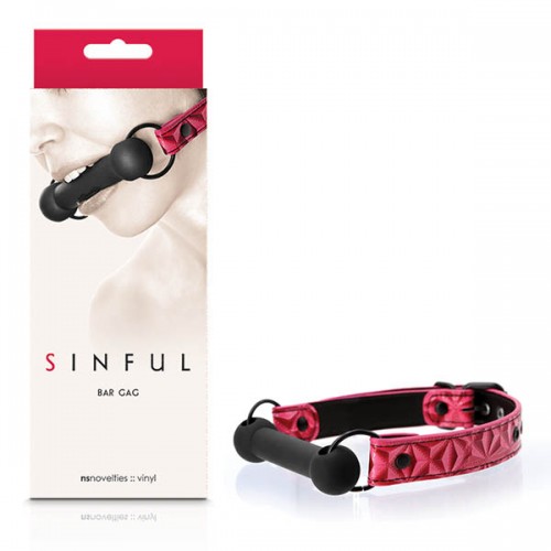 Sinful's Silicone Pink Bar Gag