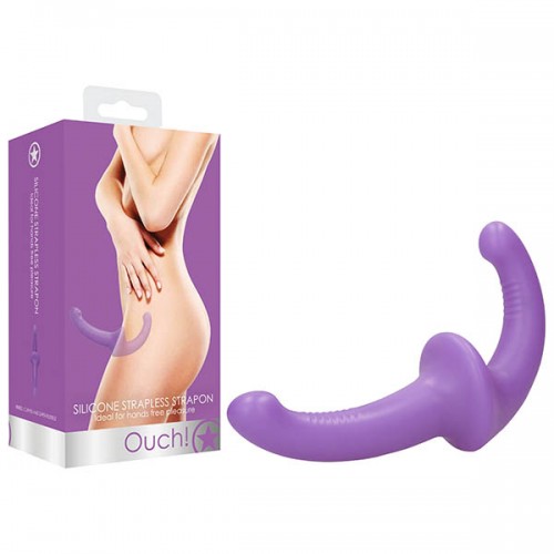Ouch! Silicone 8'Strapless Strapon-Purple